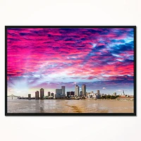 Design Art New Orleans Building And Skyscrapers Framed Canvas Art Print