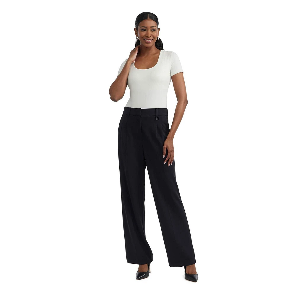 Mexx justaucorps en tricot à col carré, manches courtes pour femmes S-XL