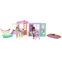 ​Barbie House Gift Set with 2 Barbie Fashionistas Dolls 