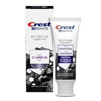 Dentifrice au fluorure avec charbon Crest 3D White Whitening Therapy Nettoyage en profondeur, Menthe vivifiante