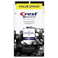 Dentifrice au fluorure avec charbon Crest 3D White Whitening Therapy Nettoyage en profondeur, Menthe vivifiante