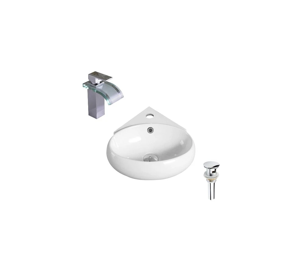 DROP Bath and Kitchen DR091328 Bathroom Vessel Sink Set