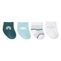 George Infants' Gender Inclusive Socks 4-Pack, One Size