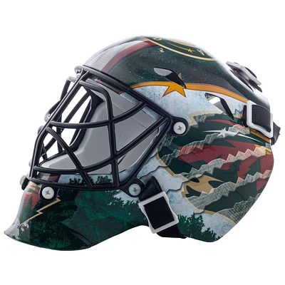 Franklin Sports Wild NHL Team Logo Mini Hockey Goalie Mask with Case - Collectible Goalie Mask with Official NHL Logos and Colors