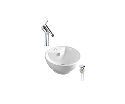 DROP Bath and Kitchen DR091262 Bathroom Vessel Sink Set