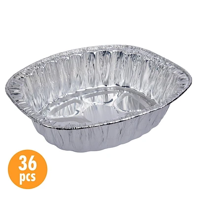 Luciano Housewares Aluminum Foil Oval Shaped Deep Roast Pan Set