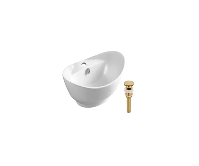 DROP Bath and Kitchen DR091375 Bathroom Vessel Sink Set