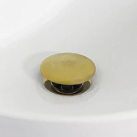 16-in. W Round Bathroom Undermount Sink Set In Biscuit - Gold Hardware - Overflow Drain Incl. AI-24824