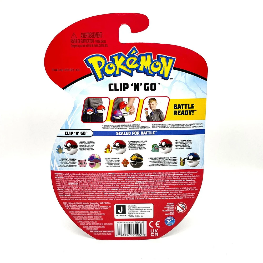 Pokemon Clip 'N' Go W4 - Bulbasaur & Poke Ball