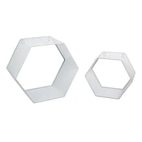 Truu Design Decorative Hexagon Floating Wall Shelves