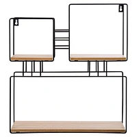 Truu Design Decorative Square Wooden Floating Wall Shelf