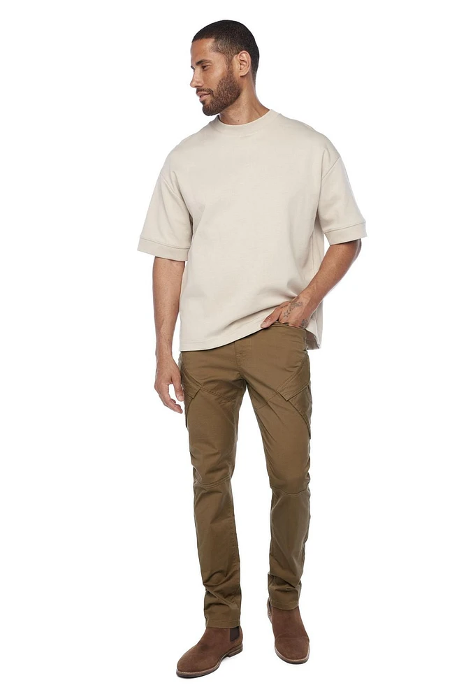 Jeaniologie ™ Mens Slim Fit Jeans With Cargo Pockets - Tobacco