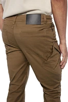 Jeaniologie ™ Mens Slim Fit Jeans With Cargo Pockets - Tobacco