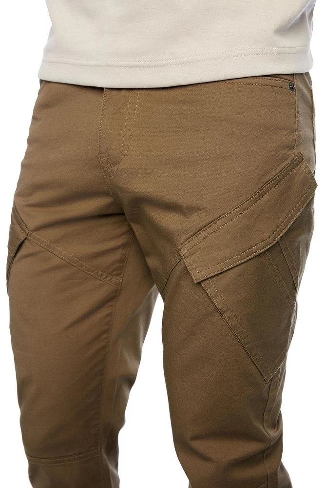 Jeaniologie ™ Mens Slim Fit Jeans With Cargo Pockets - Tobacco