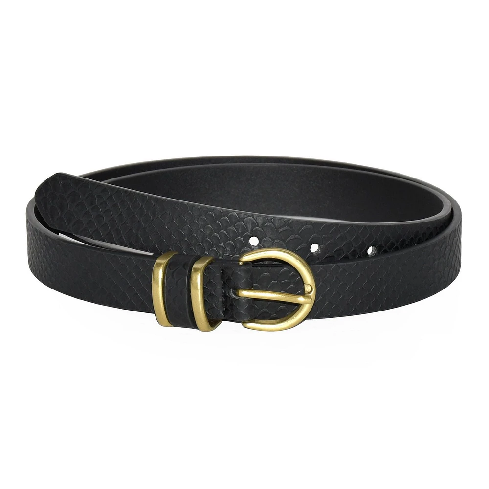 NICCI TEXTURED SNAKE LOOK BELT