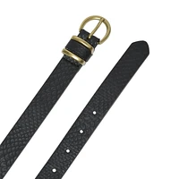 NICCI TEXTURED SNAKE LOOK BELT