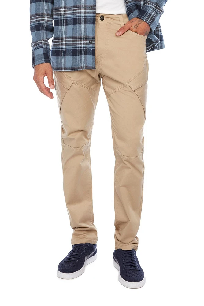 Jeaniologie ™ Mens Slim Fit Jeans With Cargo Pockets - Tan