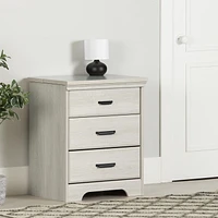 Nightstand with Charging Station and Drawers from the collection Versa South Shore