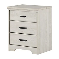 Nightstand with Charging Station and Drawers from the collection Versa South Shore