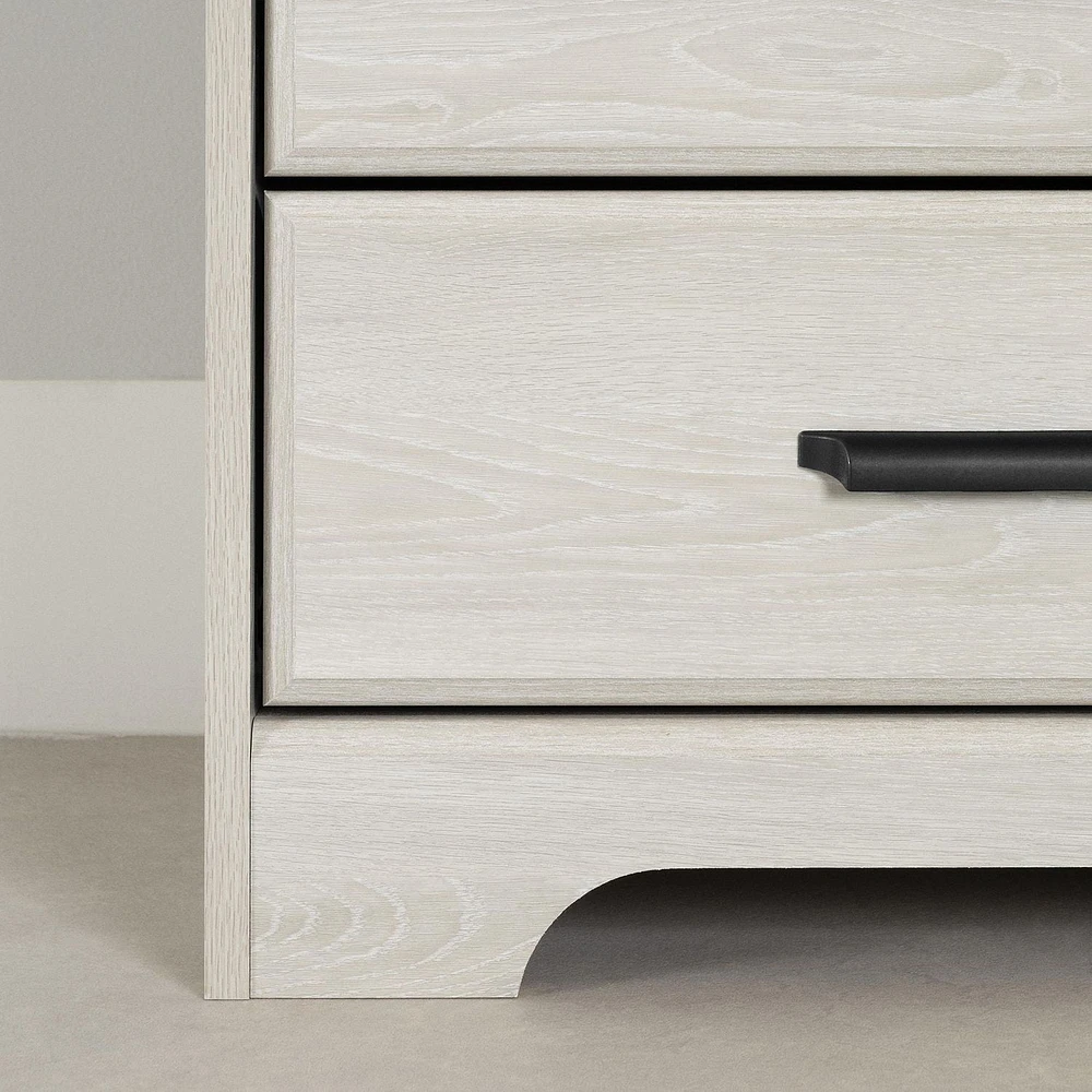 Nightstand with Charging Station and Drawers from the collection Versa South Shore