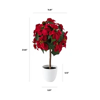 Tabletop Poinsettia Tree, 22"H