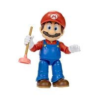 The Super Mario Bros. Movie - 5” Figure Series – Mario Figure with Plunger Accessory, 16 points of articulation