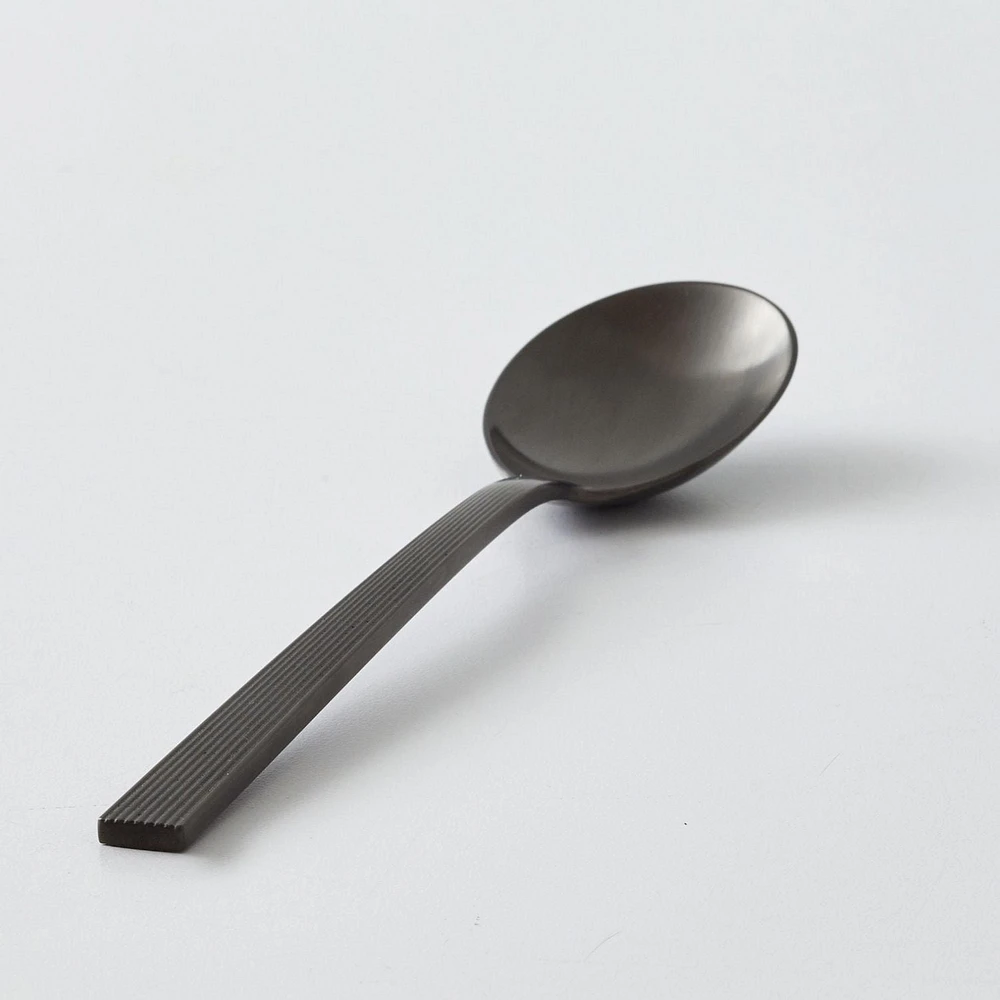 BHG RIVER BLACK SATIN TEASPOON, Sleek design and ergonomic construction