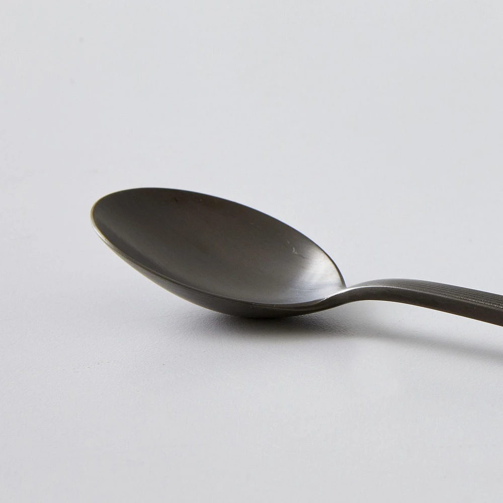 BHG RIVER BLACK SATIN TEASPOON, Sleek design and ergonomic construction