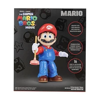 The Super Mario Bros. Movie - 5” Figure Series – Mario Figure with Plunger Accessory, 16 points of articulation