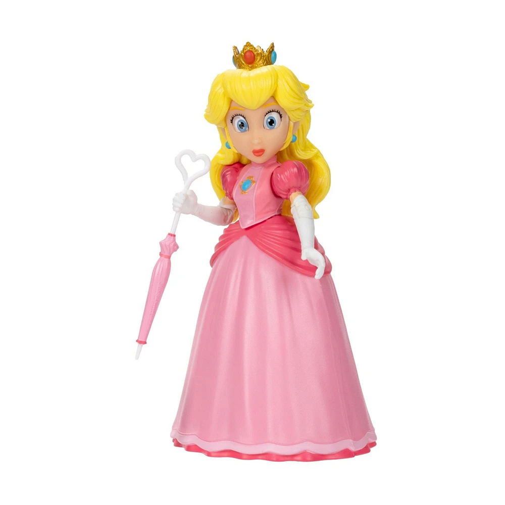 The Super Mario Bros. Movie - 5” Figure Series – Peach Figure with Umbrella Accessory