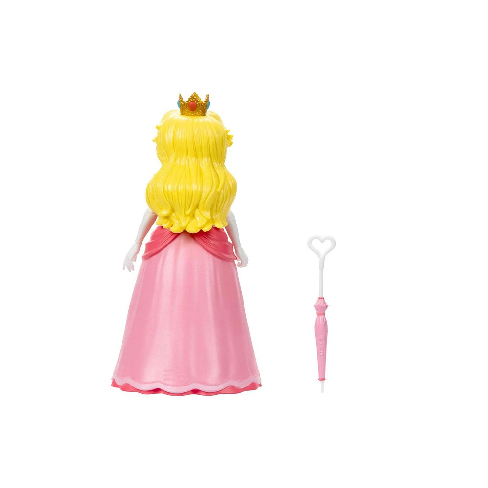 The Super Mario Bros. Movie - 5” Figure Series – Peach Figure with Umbrella Accessory