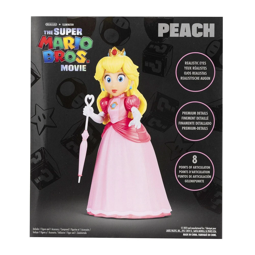 The Super Mario Bros. Movie - 5” Figure Series – Peach Figure with Umbrella Accessory