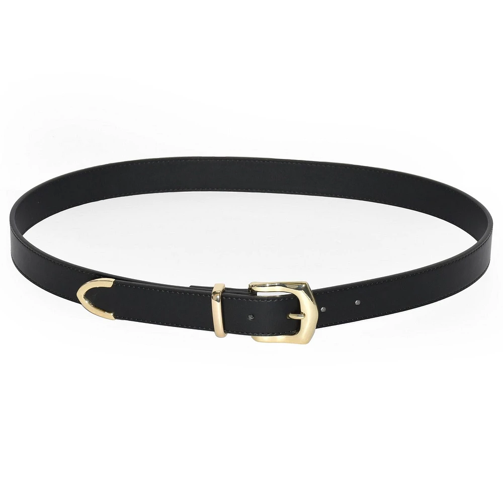 NICCI SMOOTH FINISH BELT WITH GOLD METAL TIP HARDWARE