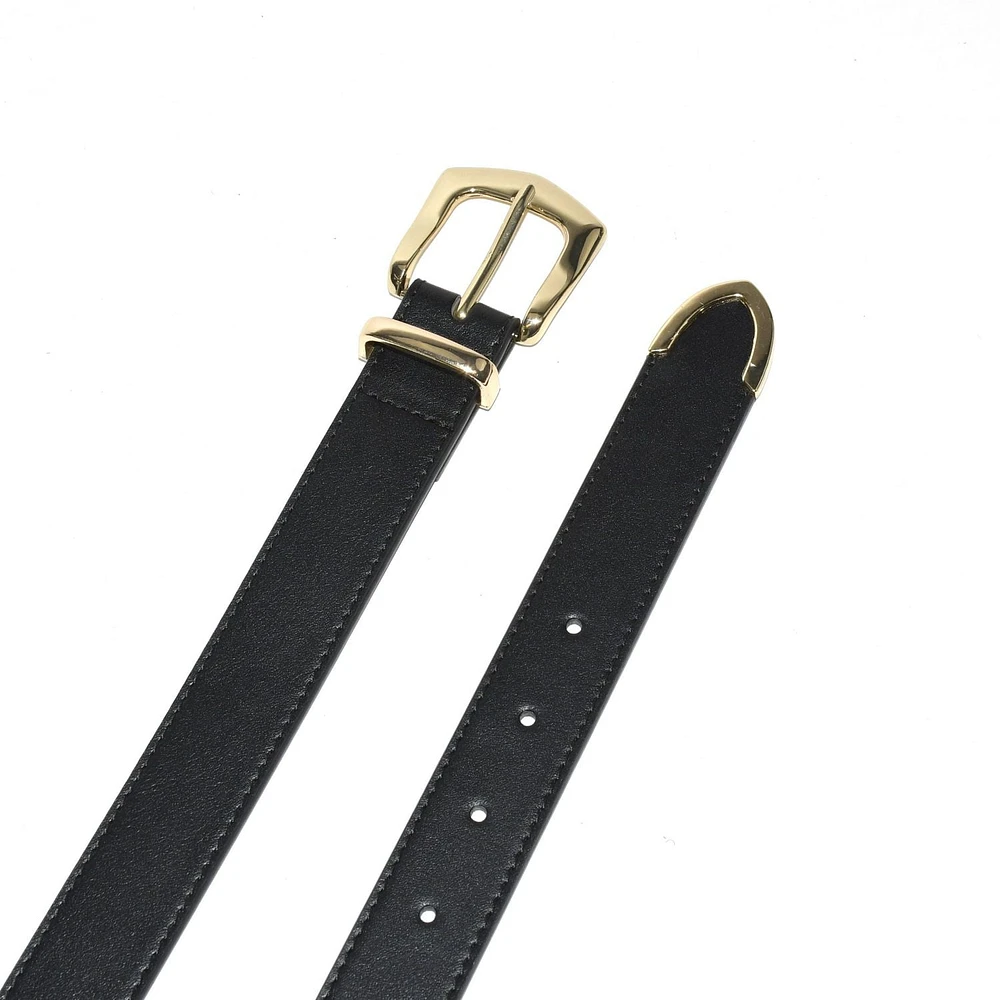 NICCI SMOOTH FINISH BELT WITH GOLD METAL TIP HARDWARE