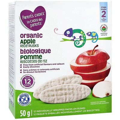 Biscottes de riz biologiques saveur pomme Le choix des parents