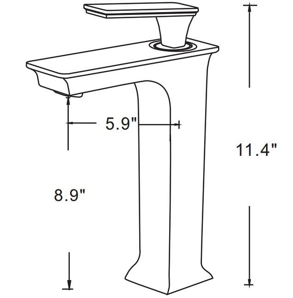 20.75-in. W CSA Rectangle Bathroom Undermount Sink Set In Biscuit - Chrome Hardware AI-23088