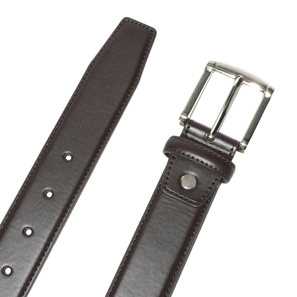 NICCI SMOOTH FINISH BELT WITH SHINY NICKEL BUCKLE
