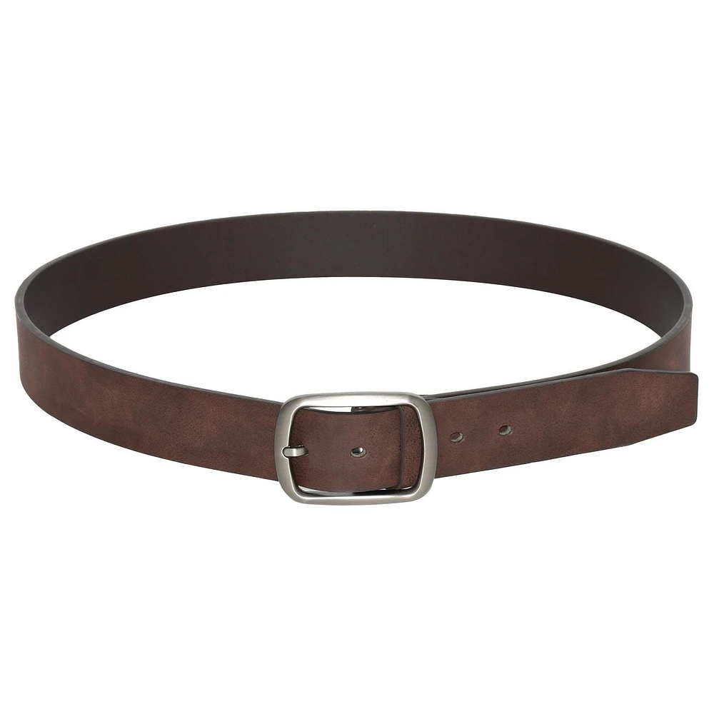 NICCI SMOOTH FINISH BELT WITH BRUSHED NICKEL OVAL BUCKLE