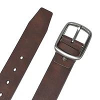 NICCI SMOOTH FINISH BELT WITH BRUSHED NICKEL OVAL BUCKLE