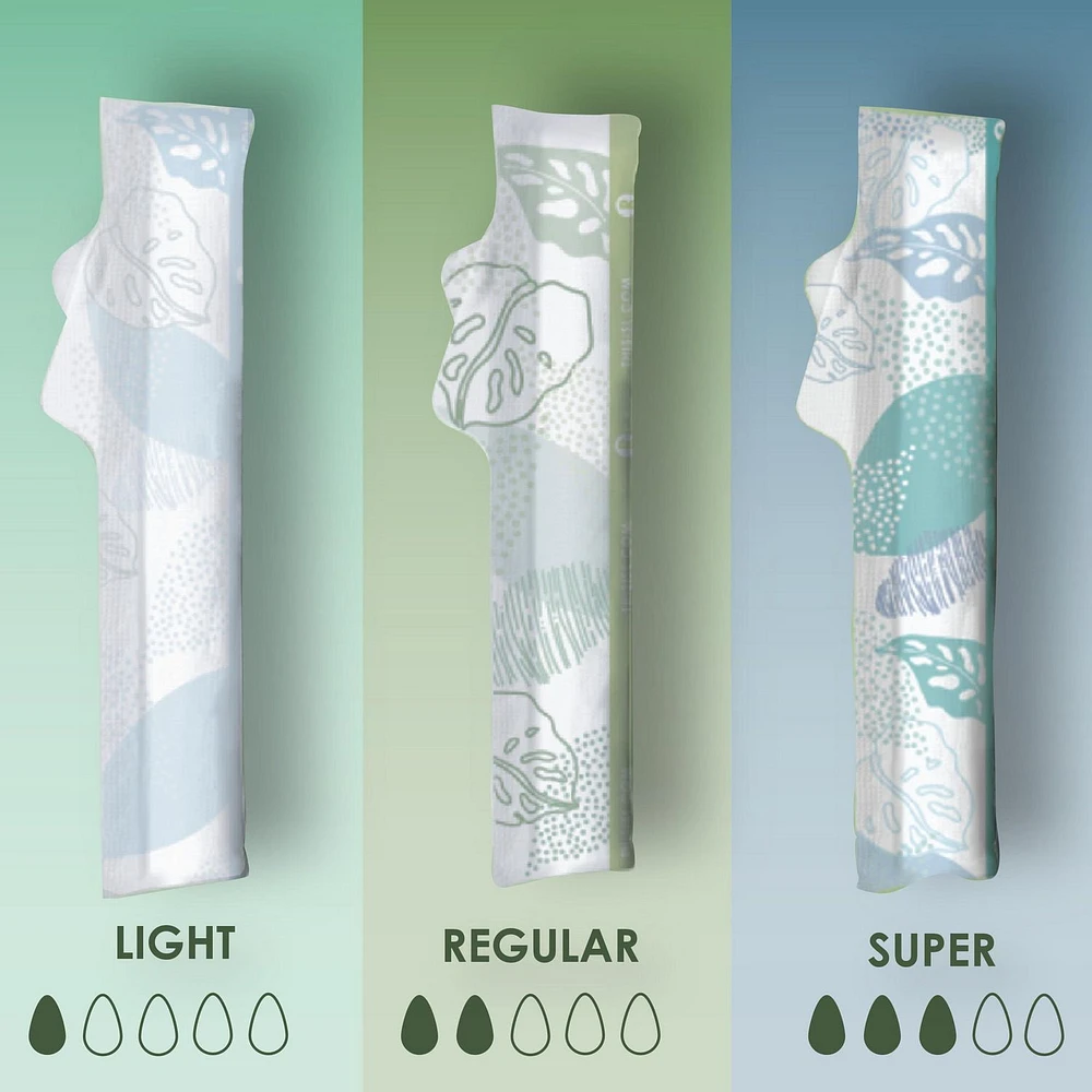 L. Cotton Tampons Regular/Super Absorbency Multipack, Free from Chlorine Bleaching, Pesticides, Fragrances, or Dyes, 30CT