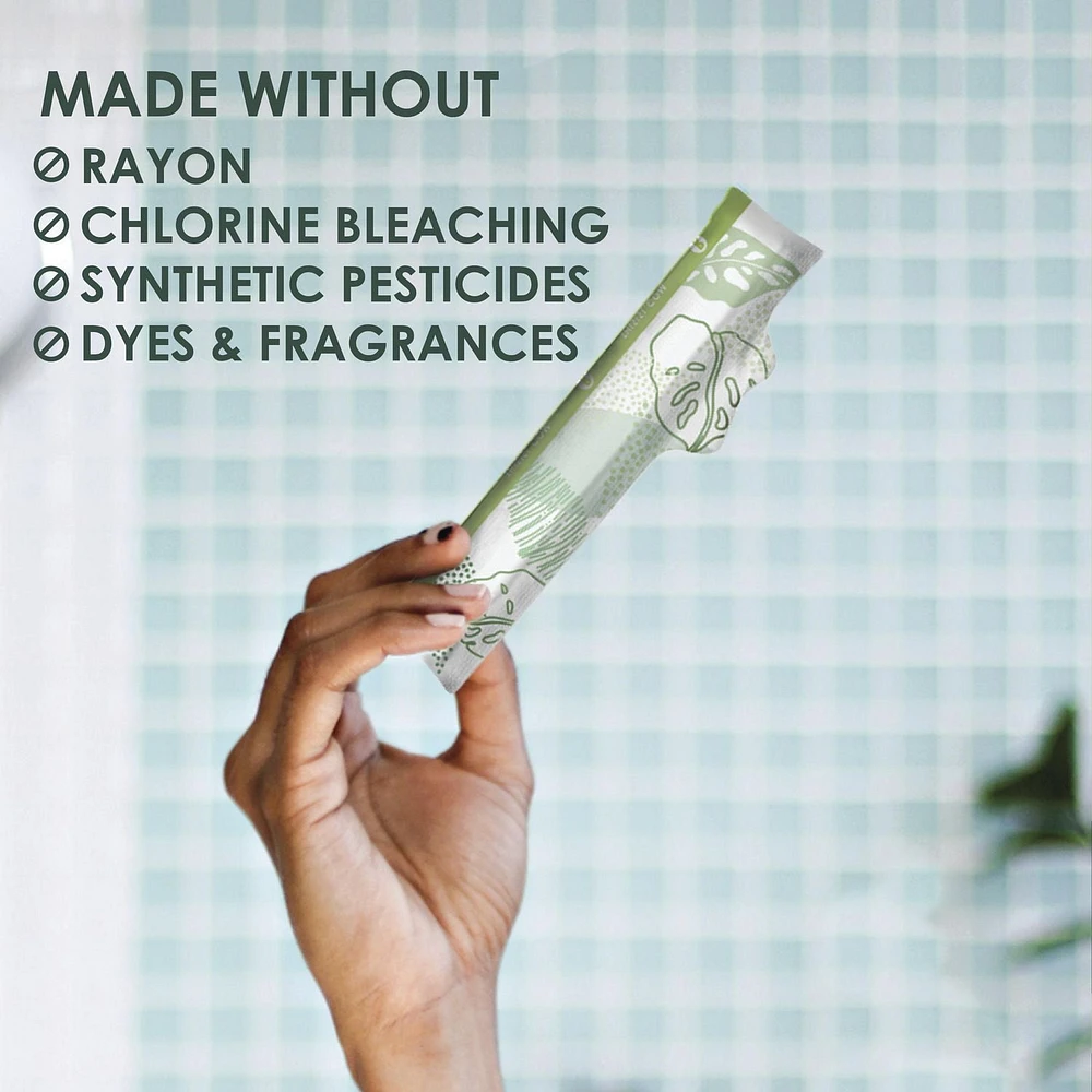 L. Cotton Tampons Regular/Super Absorbency Multipack, Free from Chlorine Bleaching, Pesticides, Fragrances, or Dyes, 30CT