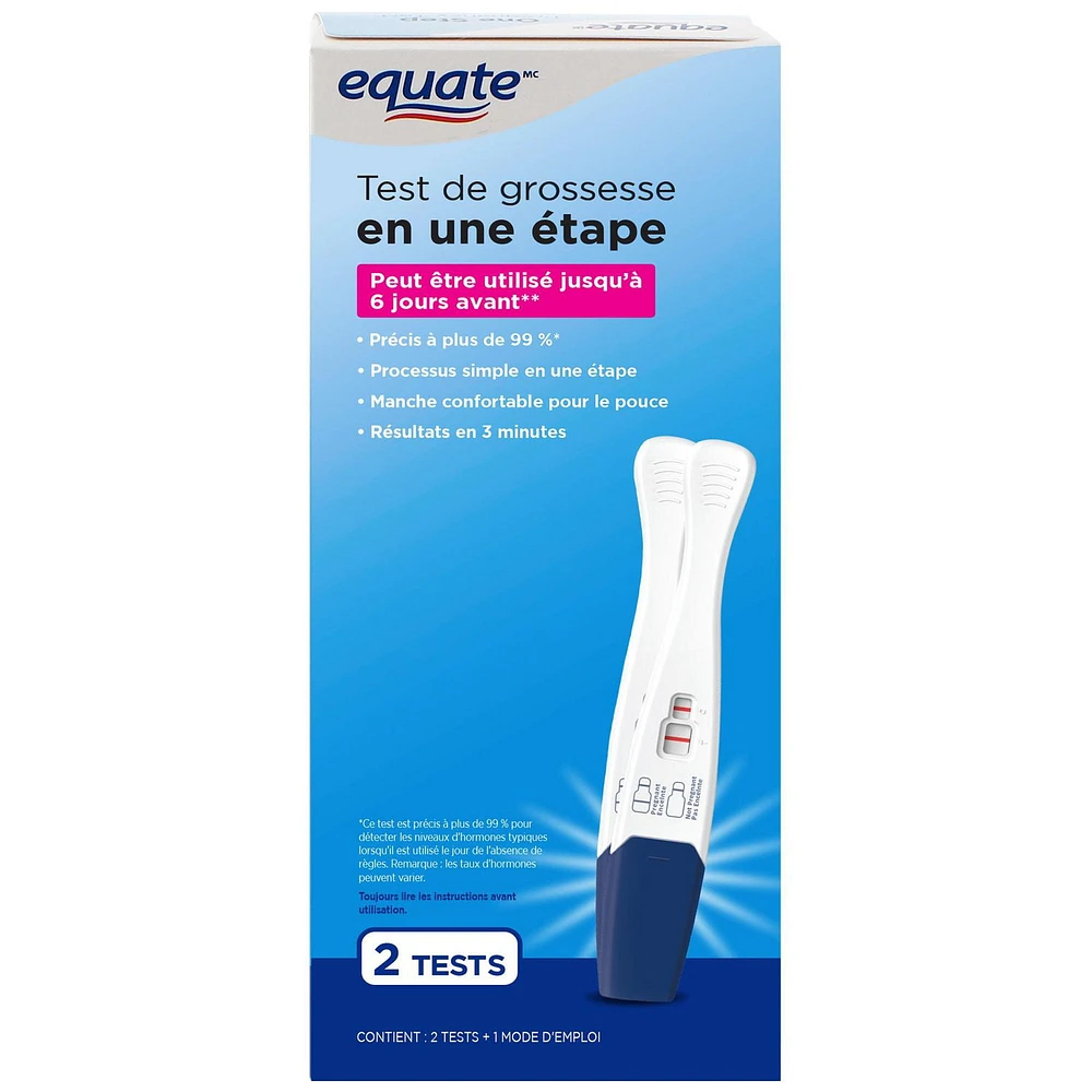 Equate One Step Pregnancy Test, 2 Tests