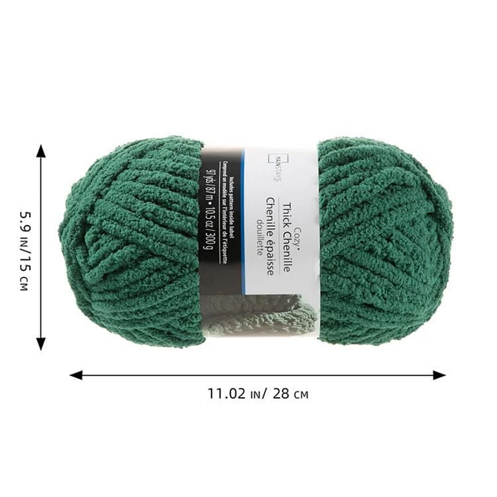 MAINSTAYS 2 PACK FOREST GREEN THICK YARN