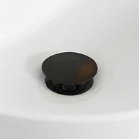 16-in. W Round Bathroom Undermount Sink Set In Biscuit - Oil Rubbed Bronze Hardware - Overflow Drain Incl. AI-20612