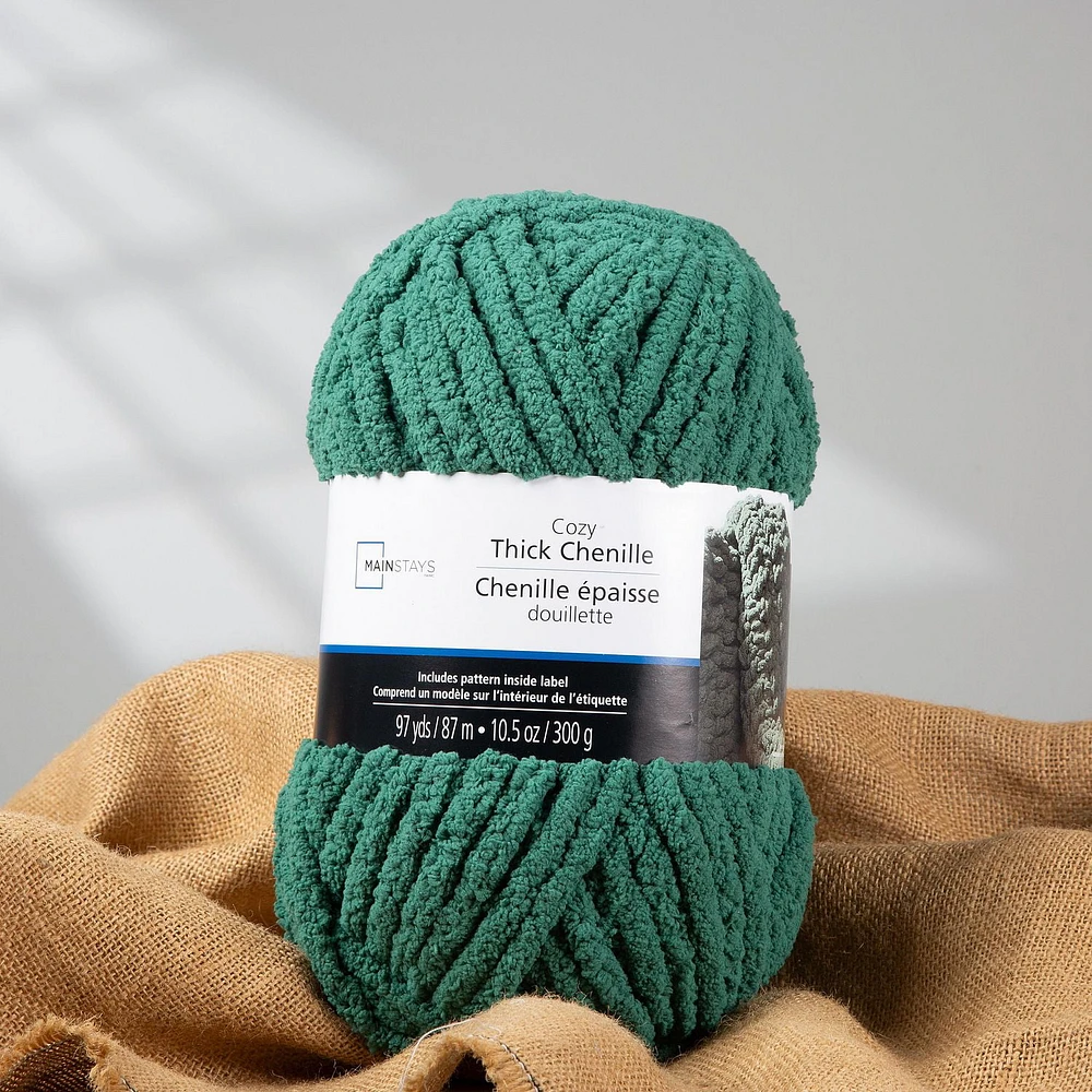 MAINSTAYS 2 PACK FOREST GREEN THICK YARN