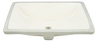 18.25-in. W CUPC Rectangle Bathroom Undermount Sink Set In Biscuit - White Hardware - Overflow Drain Incl. AI-24834