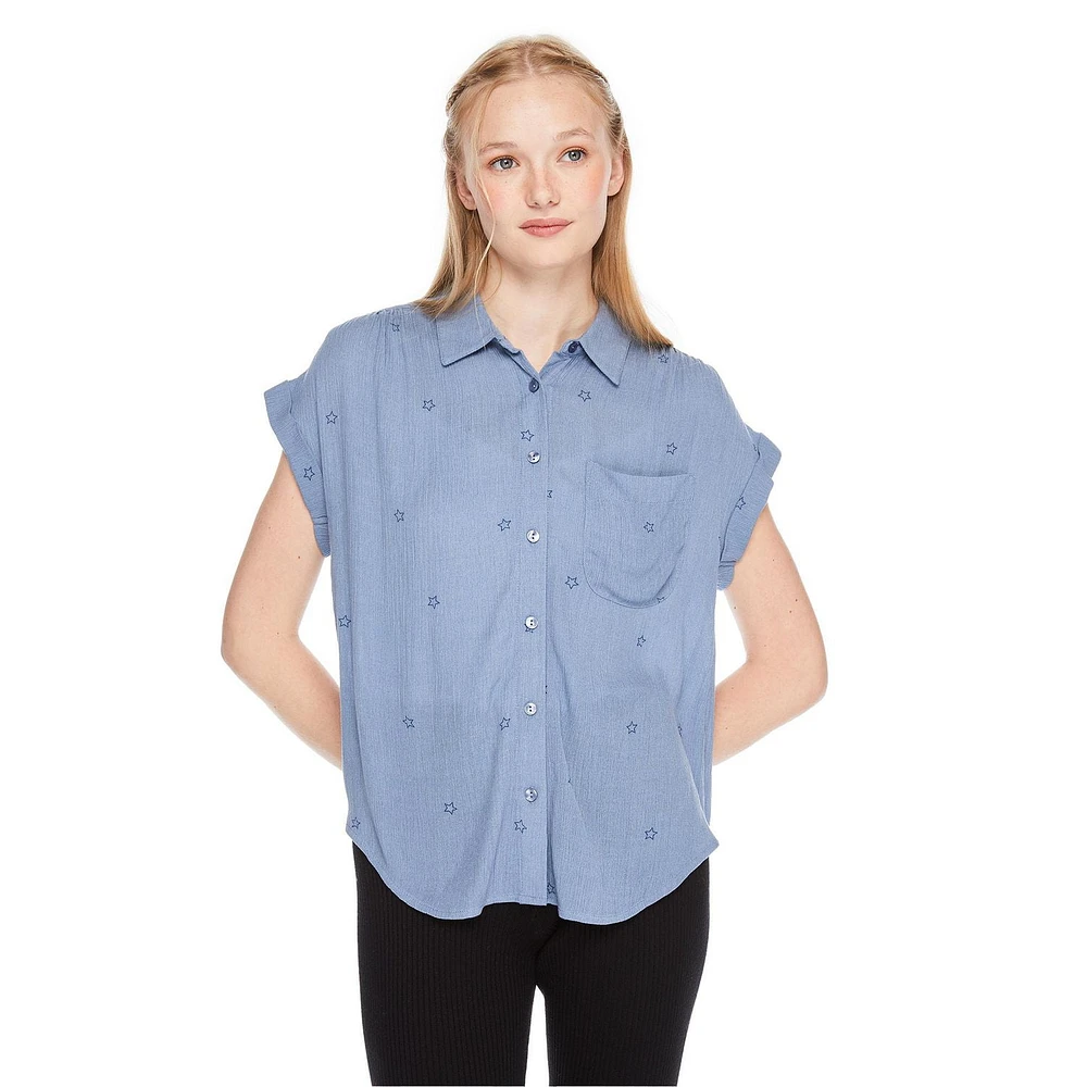 Wild Skye Women's Button-Down Top, Sizes XS-XL