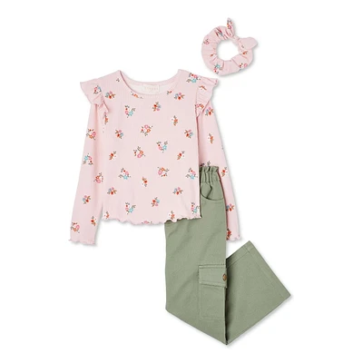 Ensemble 3 pièces avec pantalon cargo Btween pour petites filles