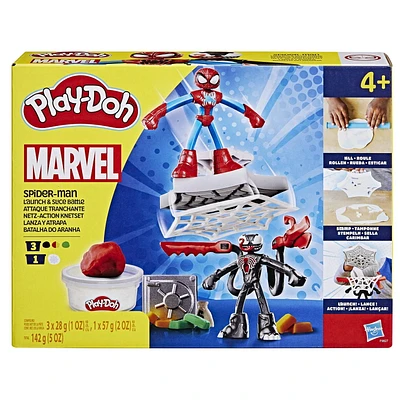 Play-Doh Marvel Spider-Man Launch & Slice Battle Playset, Ages 4 and up