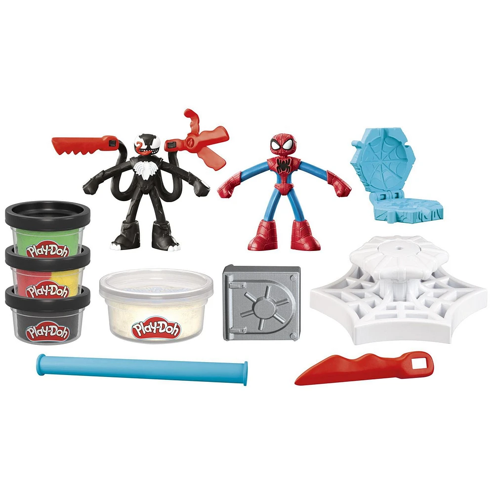 Play-Doh Marvel Spider-Man Launch & Slice Battle Playset, Ages 4 and up